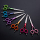 Jargem Asian Style Light Straight Scissors 6,5" - bardzo lekkie, proste nożyczki z kolorowymi ringami, do strzyżenia w stylu koreańskim 