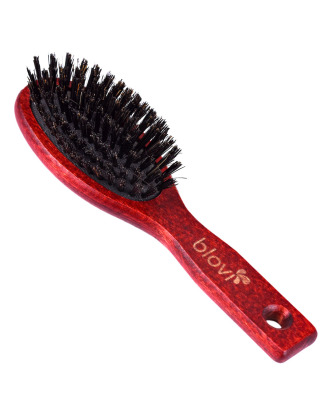 Blovi Red Wood Brush 17,5cm - mała, drewniana szczotka z włosiem naturalnym, dla ras z krótkim i/lub cienkim włosem