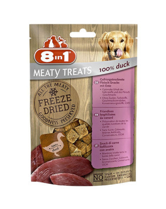 8in1 Meaty Treats Duck 50g - liofilizowany przysmak dla psów zawierający 100% piersi kaczki