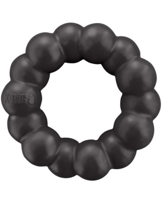 KONG Extreme Ring XL 13cm - wytrzymałe, gumowe kółko dla psa, gryzak, czarny
