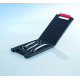 Aesculap VH015C Set - zestaw 3 nożyczek: degażówki jednostronne 6 cali + nożyczki proste 7 cali + gięte 7,5 cala w kasetce