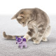 KONG Crackles Winkz Cat - lekko szeleszczący pluszak dla kota, fioletowy kotek z kocimiętką