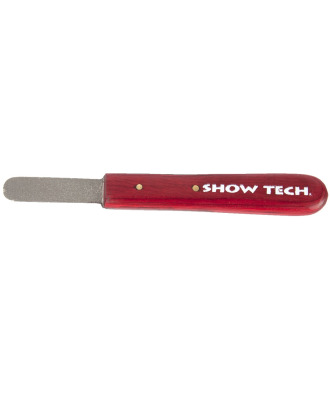 Show Tech Solid Stripper Stripping Knife - metalowy trymer z drewnianą rękojeścią, dla osób prawo i leworęcznych