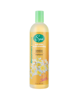 Pet Silk Spa Formula Hawaiian Plumeria Shampoo 473ml - antystatyczny szampon ograniczający wypadanie sierści o zapachu kwiatu Lei, koncentrat 1:16