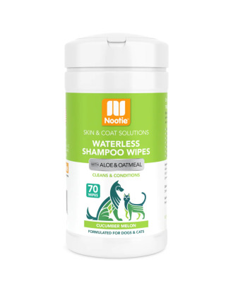 Nootie Waterles Shampoo Wipes 70szt - chusteczki do codziennej higieny i odświeżenia sierści psa i kota