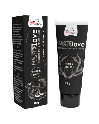 Syta Micha PASTElove Beef Deer Apricot 75g - pasta dla psa do jedzenia, wołowina, jeleń i morela