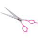 Jargem Pink Straight Scissors - nożyczki groomerskie proste z miękkim, ergonomicznym uchwytem w różowym kolorze