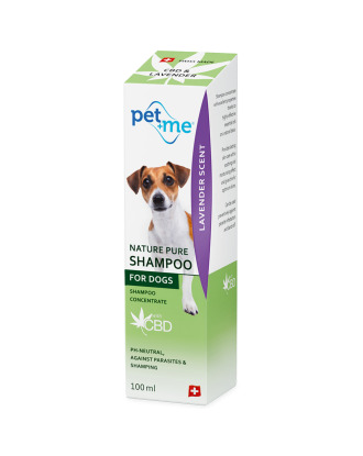 Pet+Me Nature Pure Shampoo Lavender Scent 100ml - naturalny szampon dla psa na bazie olejków, zapach lawendowy, koncentrat 1:5