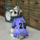 Dobaz ciepły, sweterkowy kombinezon dla psa, sportowy krój, niebieski
