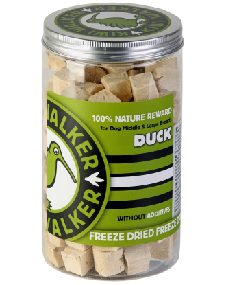 Kiwi Walker Snacks Duck 115g - 100% kaczki, liofilizowane, naturalne przysmaki dla średnich i dużych psów