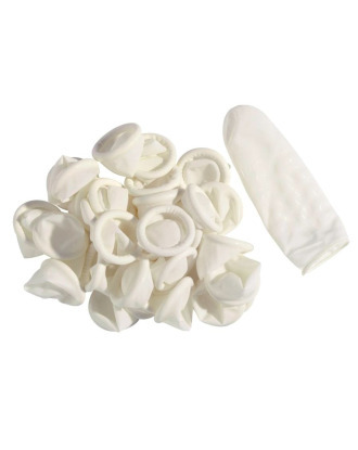 Chadog Finger Condoms White 100 szt. - lateksowe paluszki do trymowania