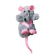 KONG Cat Refillables Catnip Rat - mała zabawka z kocimiętką dla kota, pluszowy szczur z zapasem kocimiętki