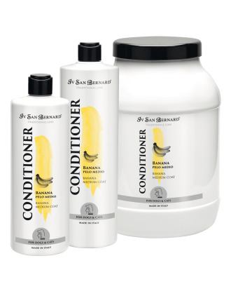 Iv San Bernard Banana Conditioner - odżywka bananowa dla psów i kotów o włosie półdługim i szorstkim