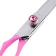 Jargem Pink Lefty Scissors 7" - nożyczki groomerskie proste, leworęczne z ergonomicznych uchwytem 