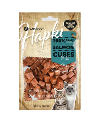 Flamingo Hapki Salmon Cubes Dried 85g - kocie przysmaki w kształcie kosteczek z łososia i kurczaka