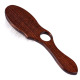 Blovi Brown Wood Pin Brush - duża, drewniana szczotka z otworem na palec i metalową szpilką 18mm zakończoną kulką