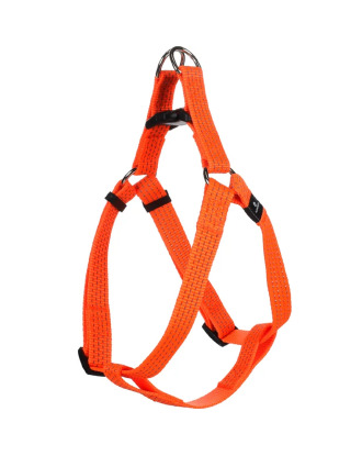 Flamingo Harness Step&Go Ziggi Reflective Orange - neonowe szelki dla psa step in, klamra z blokadą, pomarańczowe