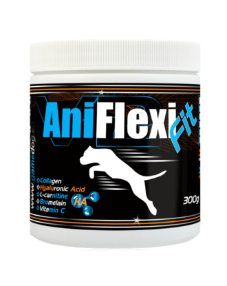 Game Dog AniFlexi Fit 300g - preparat na stawy dla psa, wspomagający regenerację i funkcjonowanie, z kolagenem i L-karnityną, proszek