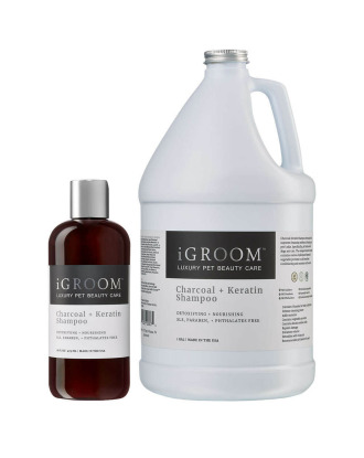 iGroom Charcoal Keratin Shampoo - szampon detoksykująco-nawilżający dla psa, koncentrat 1:16