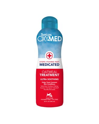 Tropiclean Oxymed Medicated Shampoo - kojący szampon dla psów i kotów z wrażliwą skórą