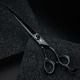 Jargem Black Skull Scissors 7" - nożyczki groomerskie proste z czarną powłoką i ozdobną rękojeścią