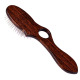 Blovi Brown Wood Pin Brush - mała, drewniana szczotka z otworem na palec i metalową szpilką 18mm zakończoną kulką