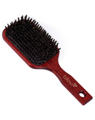 Blovi Red Wood Brush 24,5cm - extra duża, drewniana szczotka z włosiem naturalnym, dla ras z krótkim i/lub cienkim włosem