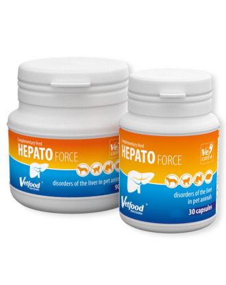 Vetfood Hepatoforce - produkt wspomagający pracę i regeneracje wątroby dla psa, kota, fretek i gryzoni