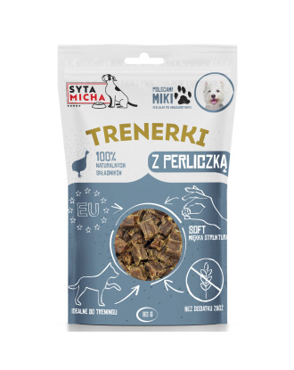 Syta Micha trenerki z perliczką 80g - przysmaki treningowe dla psa, prawidłowa praca układu nerwowego i pokarmowego