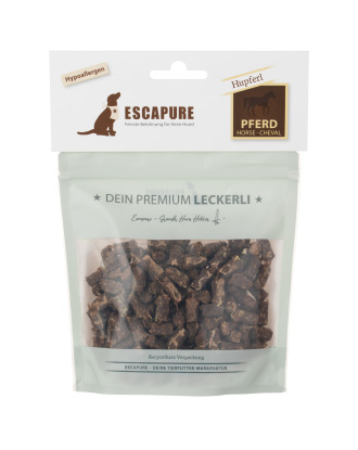 Escapure Premium Hupferl Pferd 150g - hipoalergiczne przysmaki dla psa, konina z warzywami