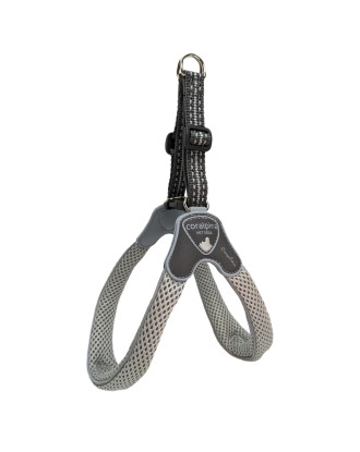 Coralpina Cinquetorri Harness Light Grey - siateczkowe lekkie szelki dla małego i średniego psa, szare