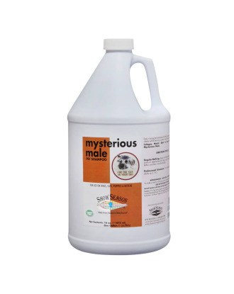 Show Season Mysterious Male 3,8L - uniwersalny szampon oczyszczający dla psa i kota, o męskim zapachu, koncentrat 1:16