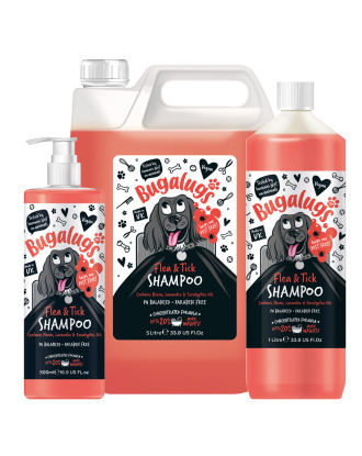 Bugalugs Flea & Tick Shampoo szampon przeciw pchłom i kleszczom dla psa, z olejkiem Neem