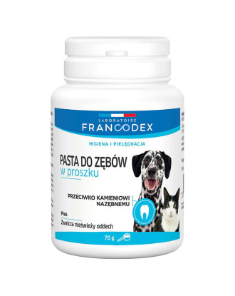 Francodex Powder Toothpaste 70g - pasta do zębów w proszku dla psa i kota, dodatek do karmy