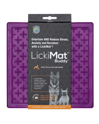 LickiMat Classic Buddy - mata do wylizywania dla psa, miękka, wzór krzyżyk