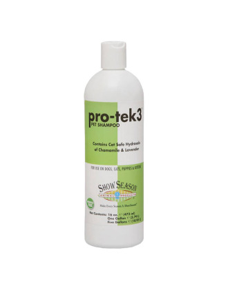 Show Season Pro-Tek 3 Shampoo - szampon przeciw insektom dla psa i kota, łagodzący podrażnienia po ugryzieniach, niwelujący swędzenie, koncentrat 1:10