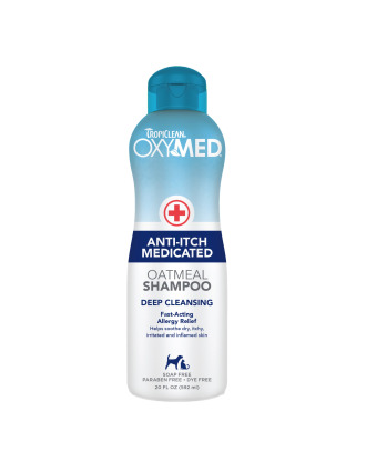 Tropiclean Oxy-Med Anti Itch Medicated Shampoo - szampon łagodzący podrażnienia dla psa i kota
