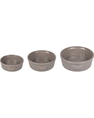 Flamingo Mabel Taupe Bowl - ceramiczna miska dla psa i kota
