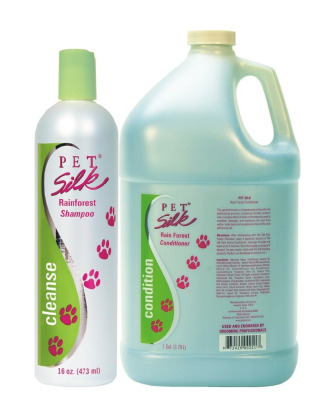 Pet Silk Rainforest Shampoo - nawilżający i odżywczy szampon do każdego typu sierści, o tropikalnym zapachu, koncentrat 1:16