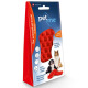 Pet+Me Firm Silicone Brush Red - szczotka silikonowa dla psa, do gęstej i długiej sierści z grubym podszerstkiem