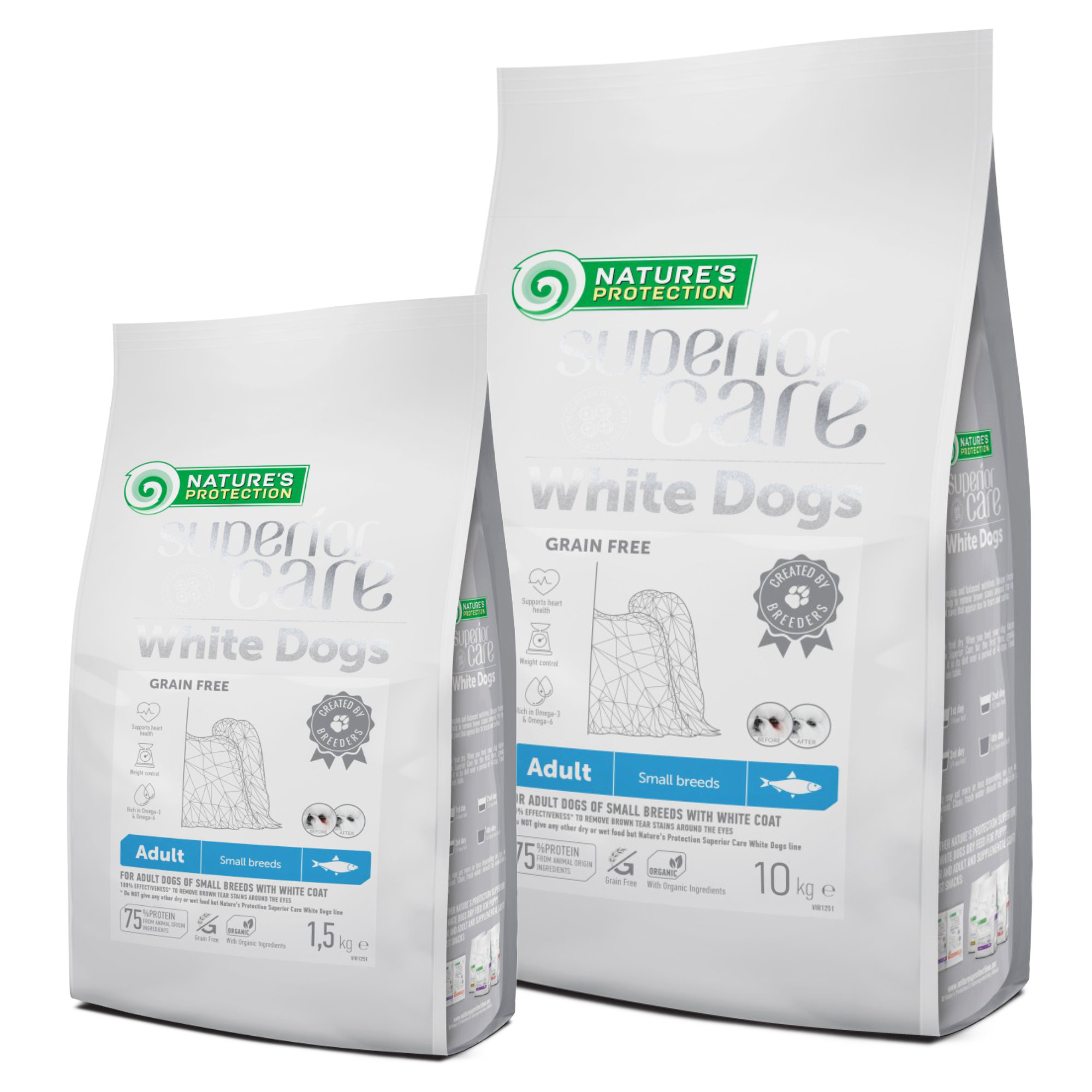 Nature’s Protection Superior Care White Dogs Adult Small Breeds Herring ...